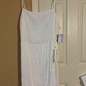 Nine West White Dress with Tie Waist